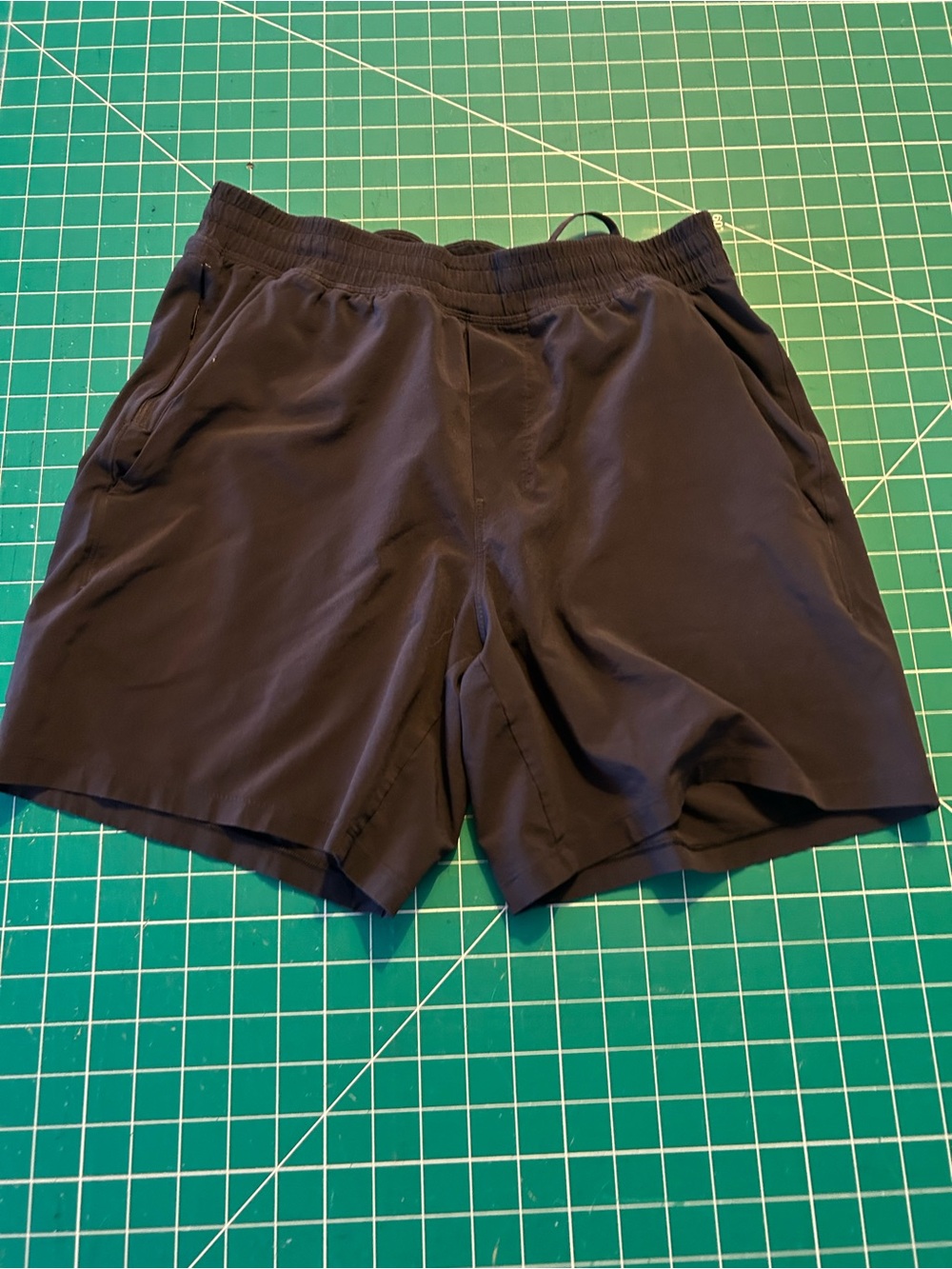 Lululemon linerless running shorts, black, men’s L